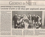 Lezione d'arte (e di vita) per aspiranti attori